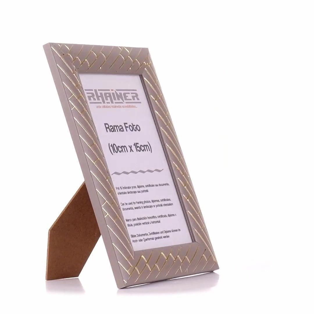 Barrio gray+gold photo frame 10x15