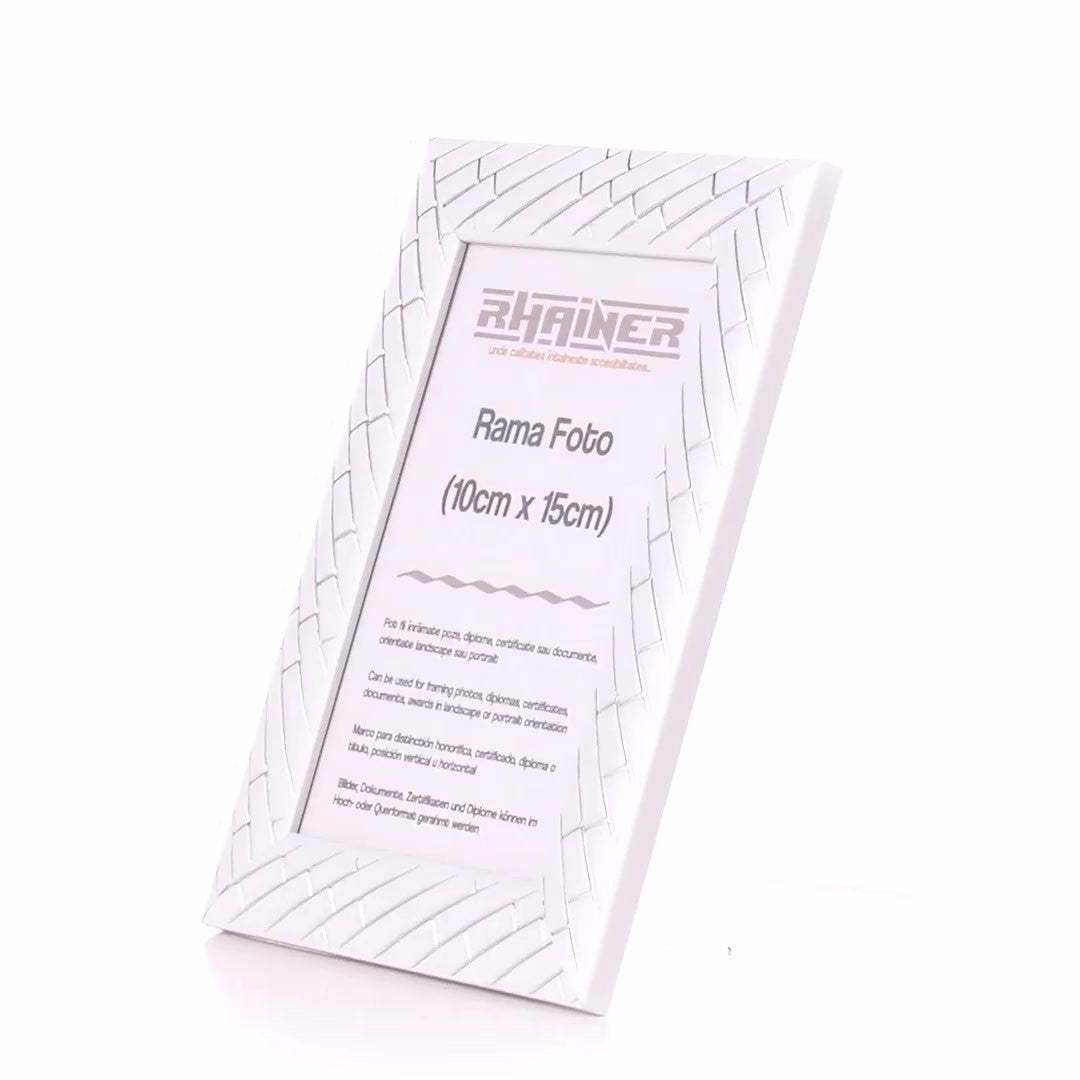 Barrio white+silver photo frame 10x15