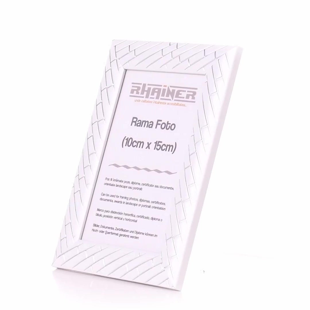 Barrio white+silver photo frame 10x15