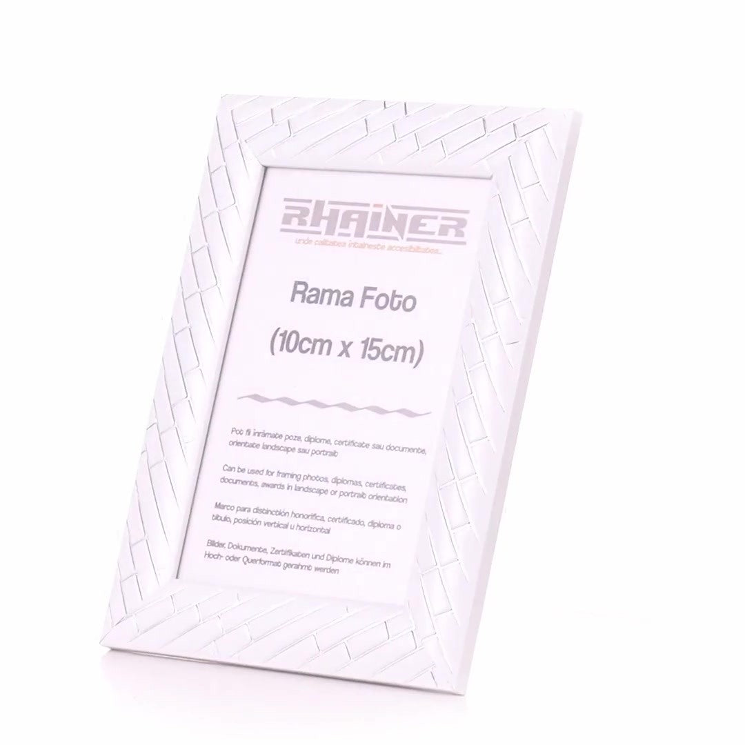 Barrio white+silver photo frame 10x15