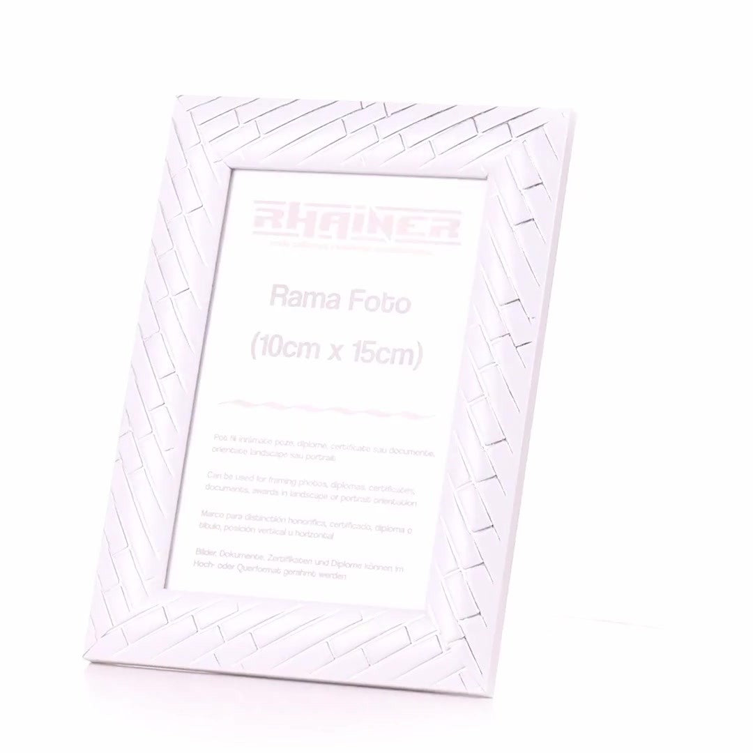 Barrio white+silver photo frame 10x15