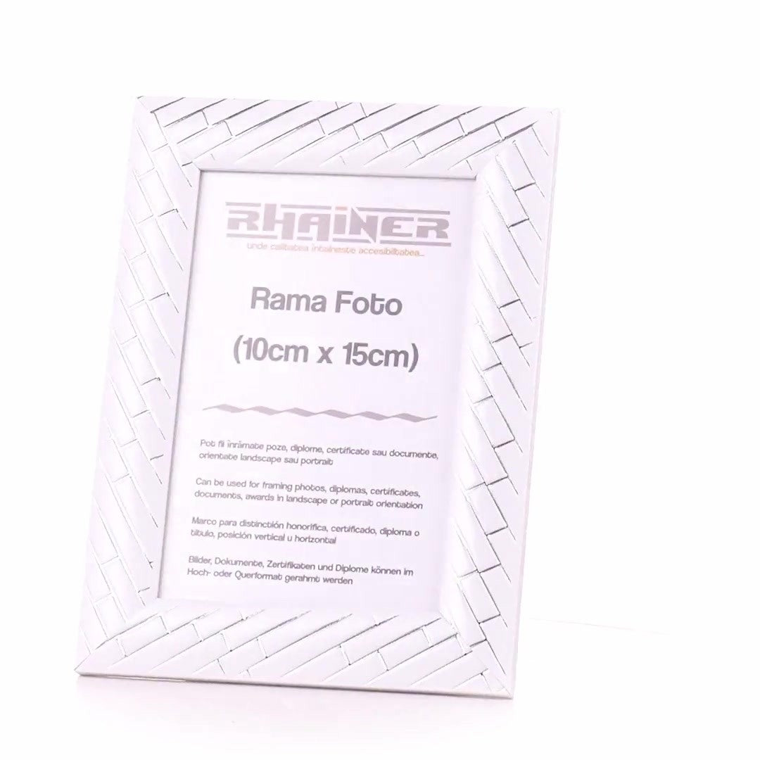 Barrio white+silver photo frame 10x15