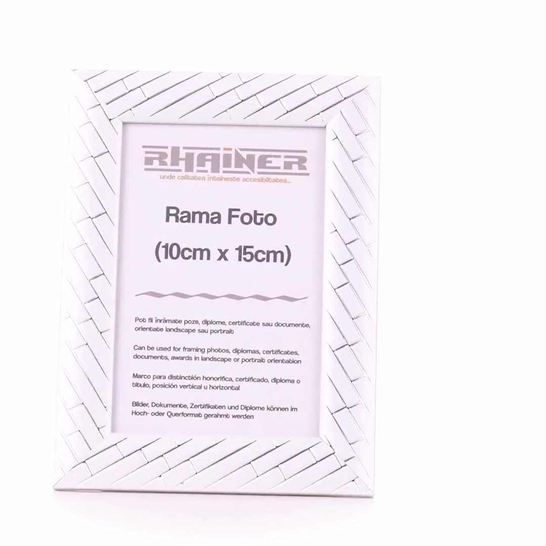 Barrio white+silver photo frame 10x15