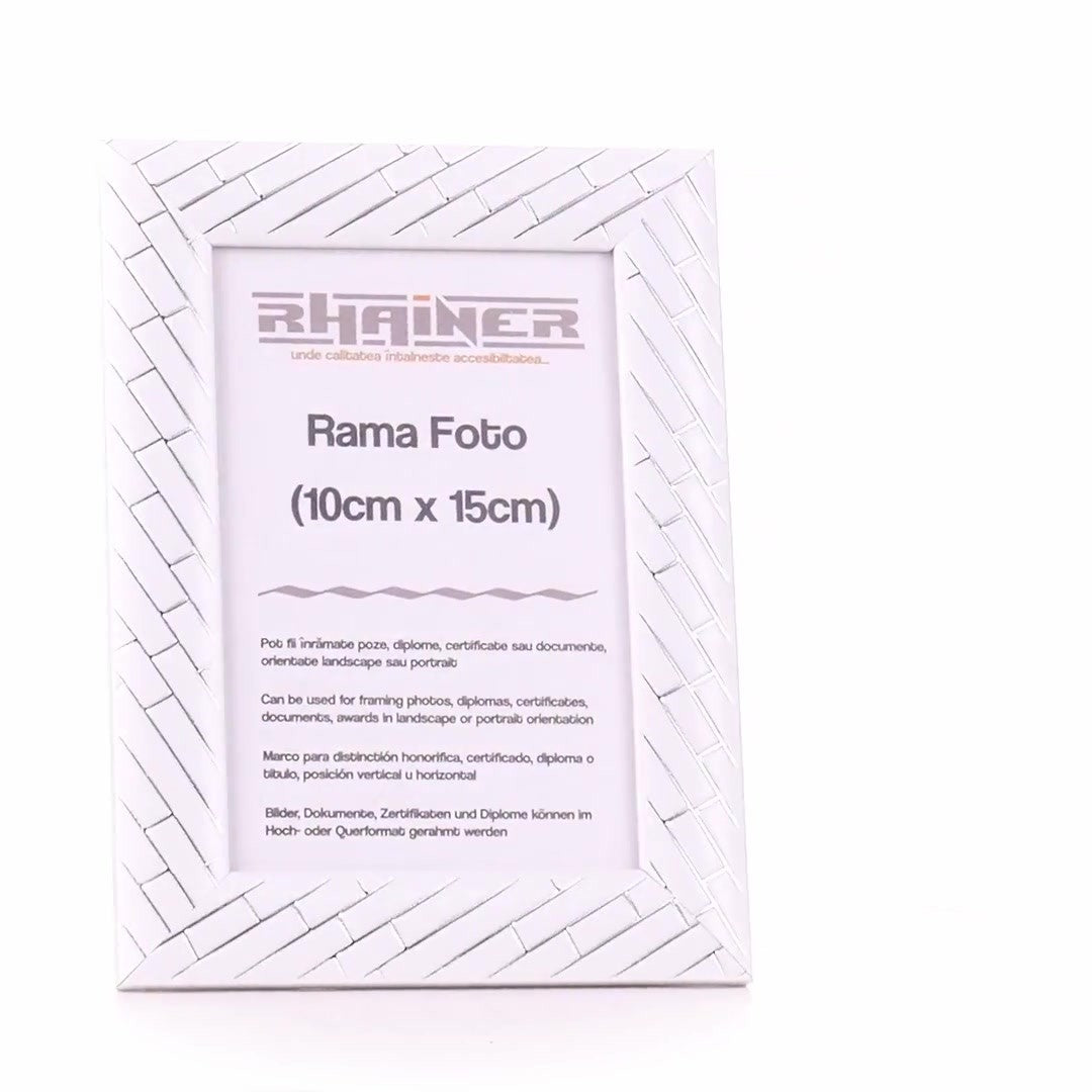 Barrio white+silver photo frame 10x15