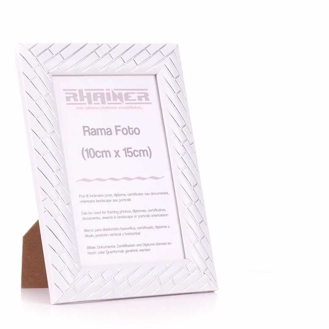 Barrio white+silver photo frame 10x15