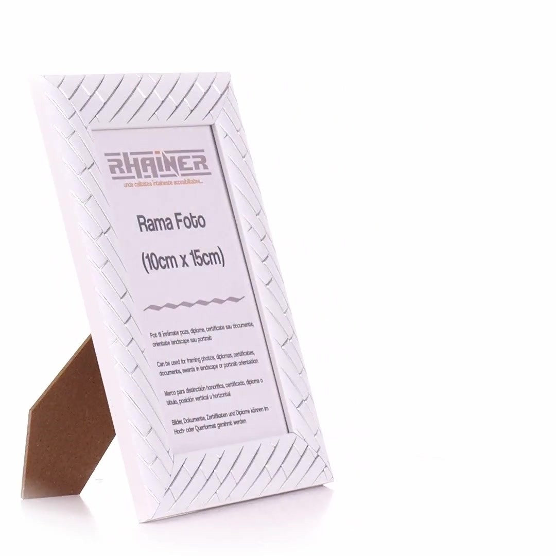 Barrio white+silver photo frame 10x15