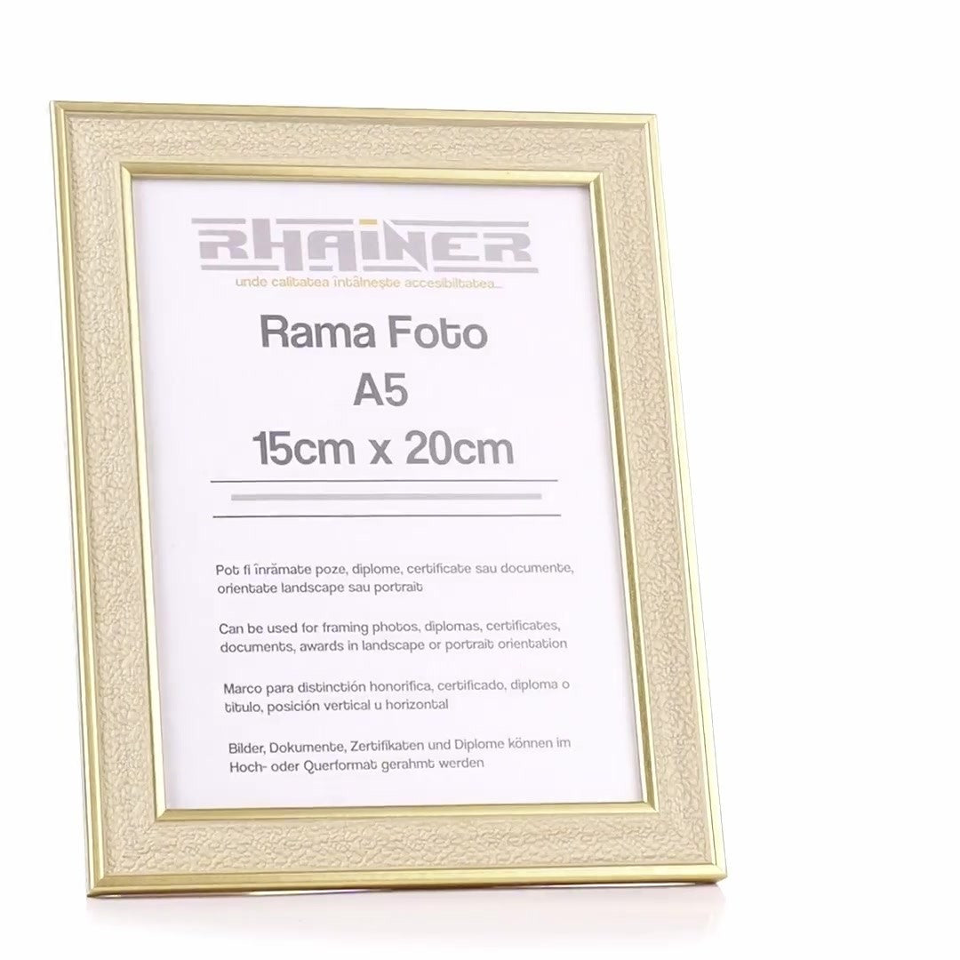 Porto golden photo frame A5
