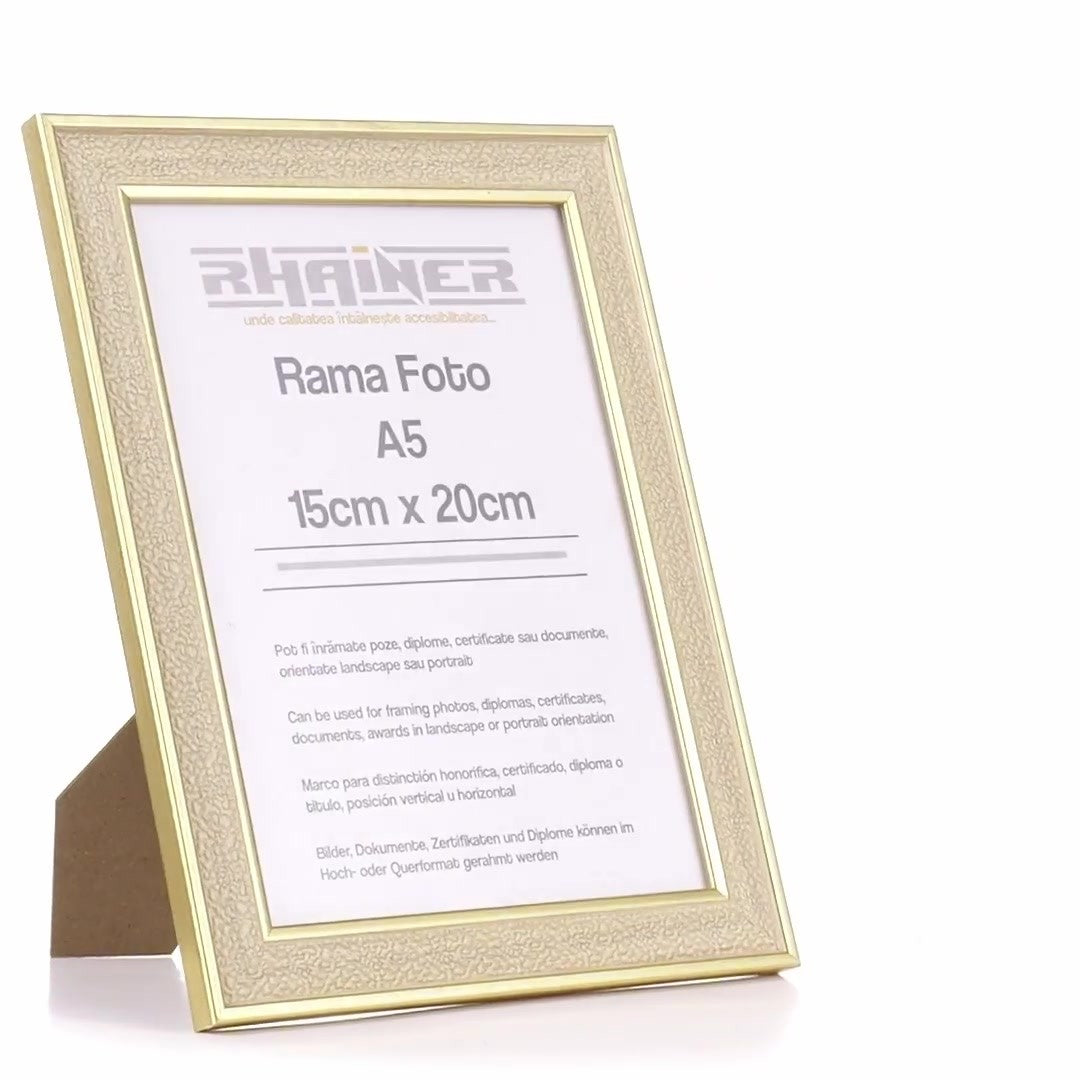 Porto golden photo frame A5