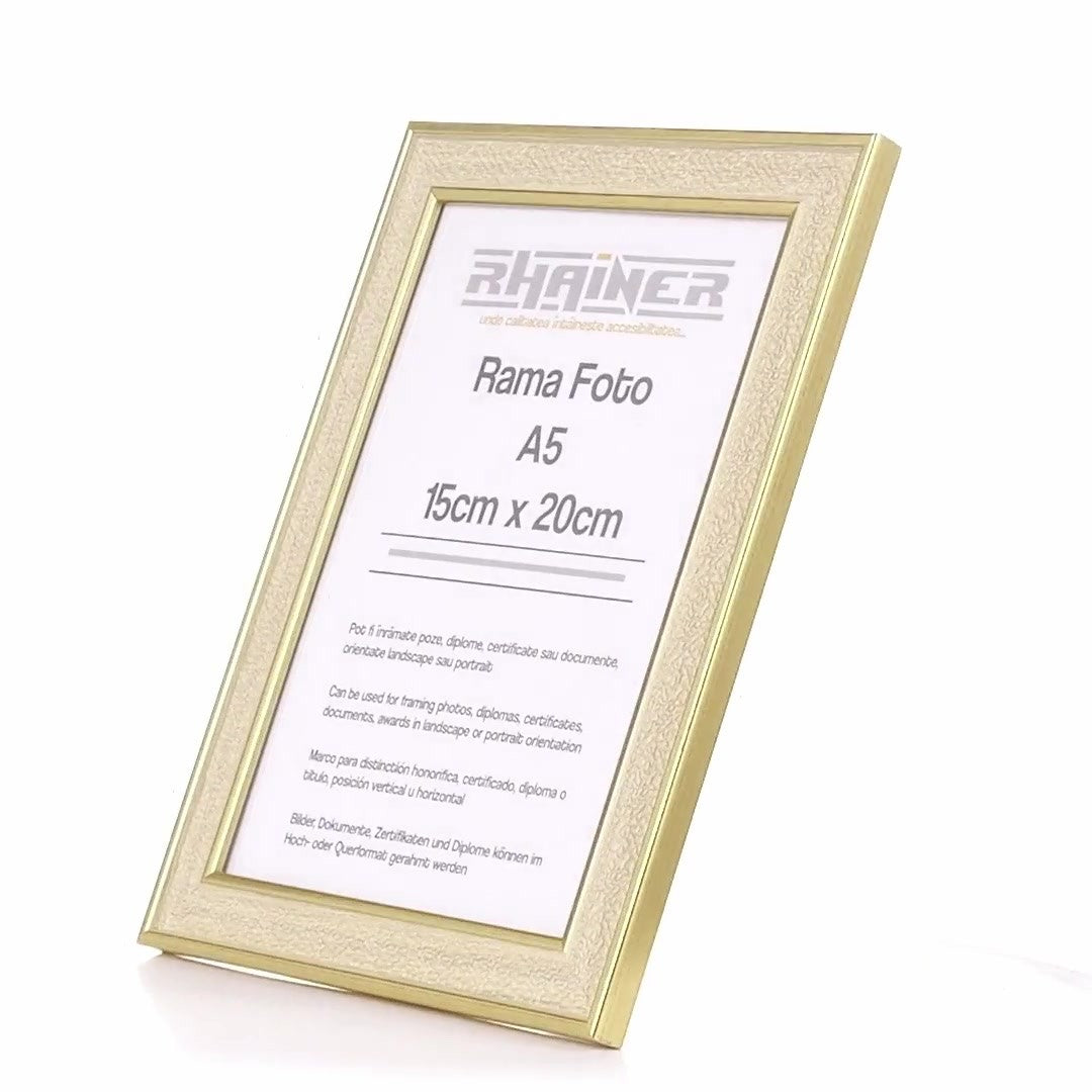 Porto golden photo frame A5