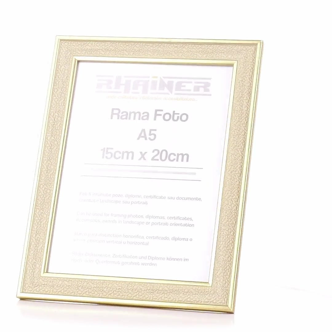 Porto golden photo frame A5