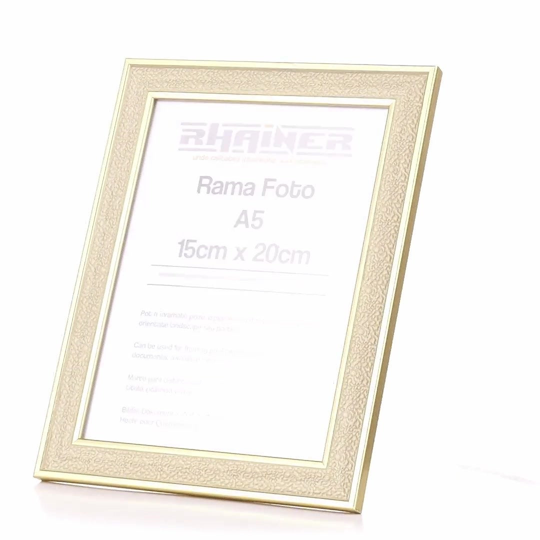 Porto golden photo frame A5
