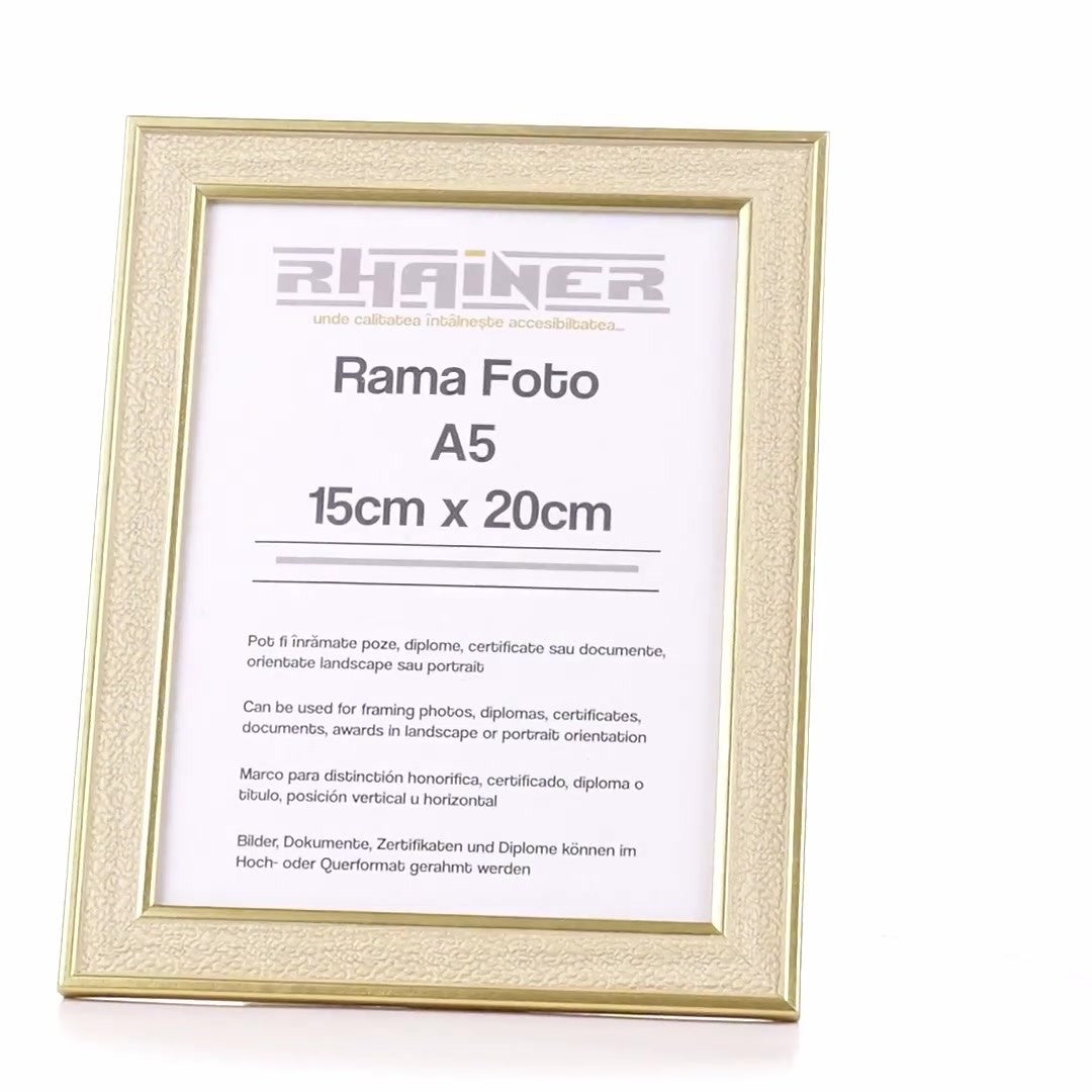 Porto golden photo frame A5