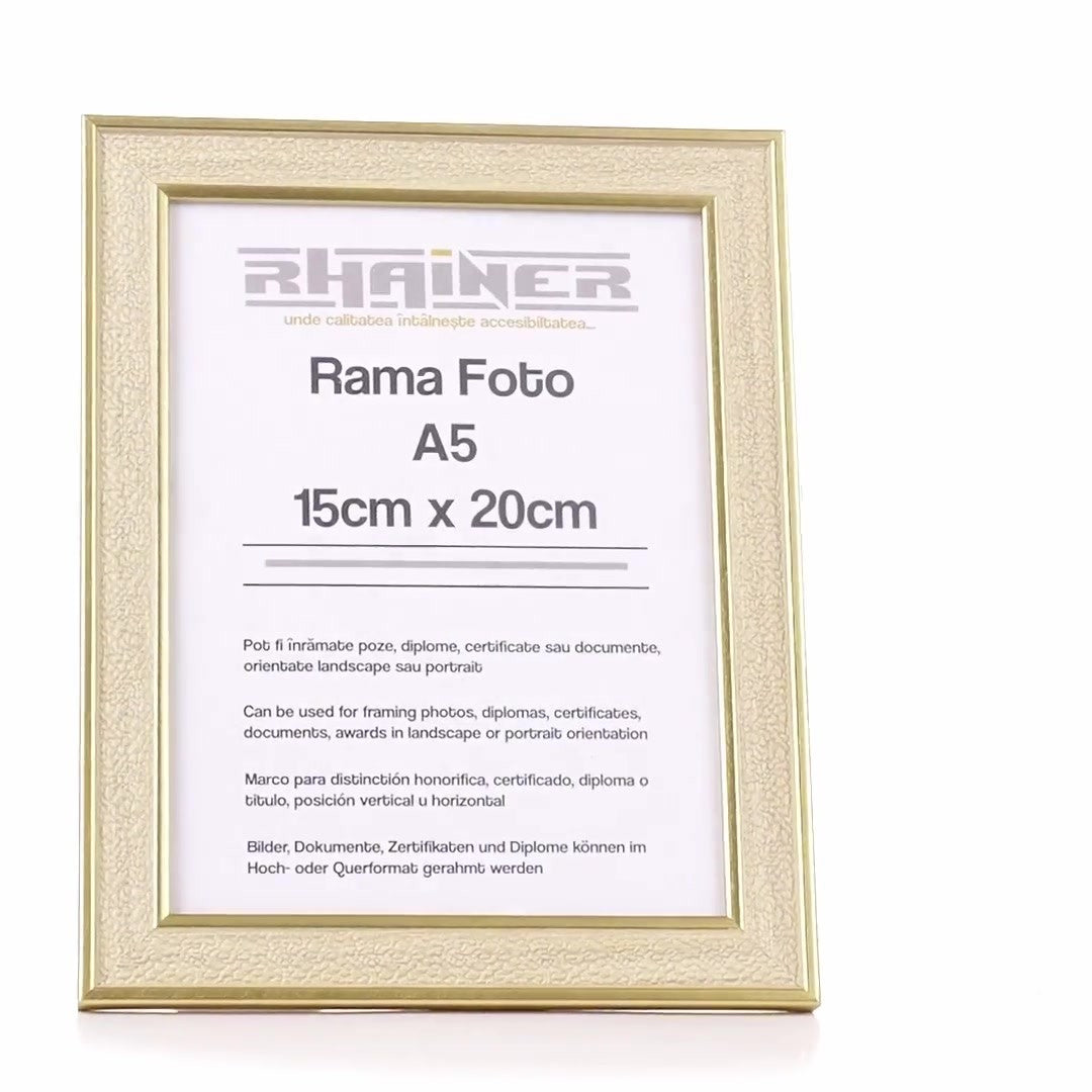 Porto golden photo frame A5