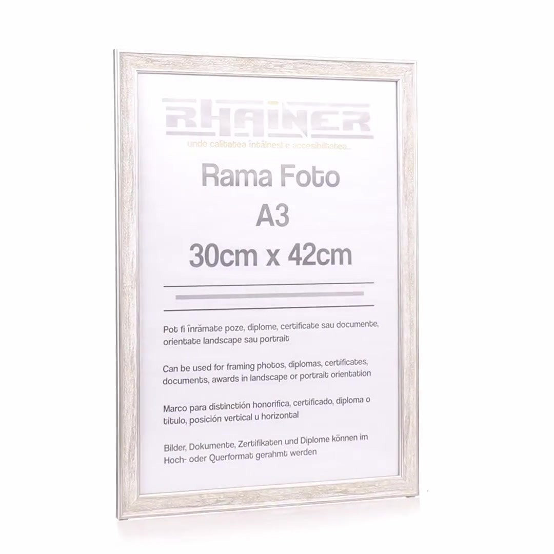 Silver Porto photo frame A3