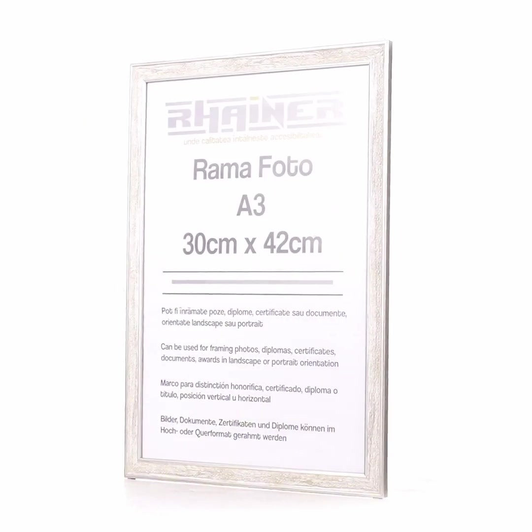 Silver Porto photo frame A3