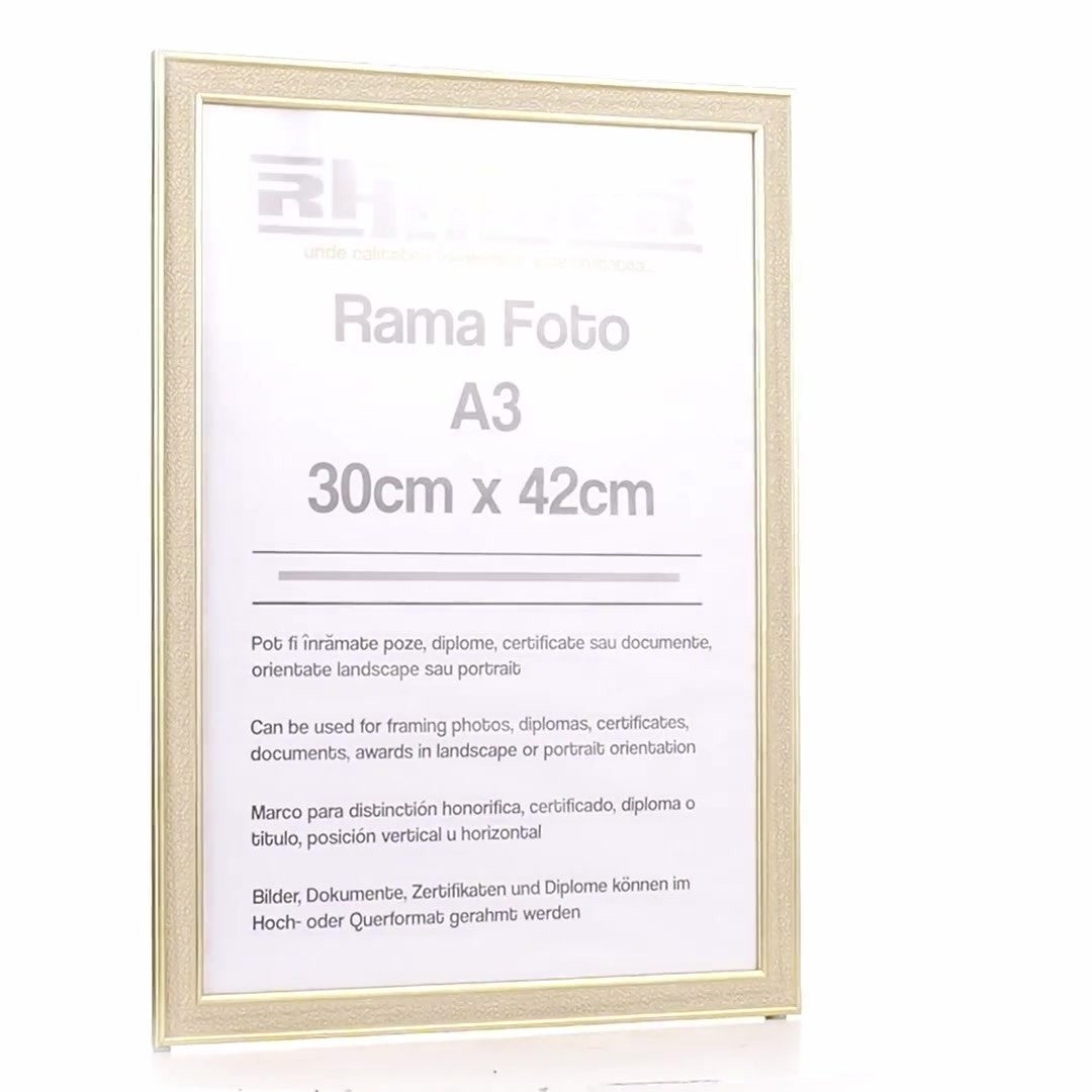 Porto golden photo frame A3