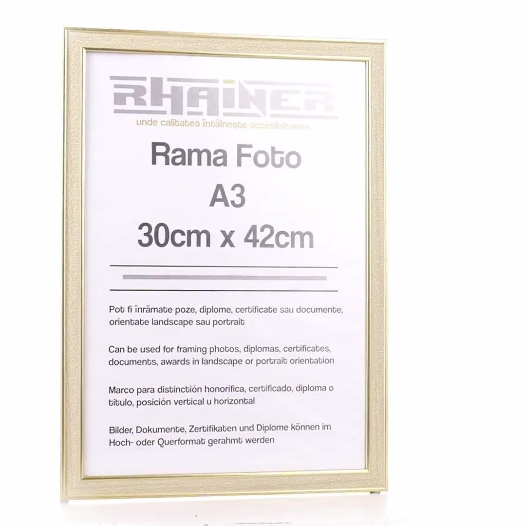 Porto golden photo frame A3