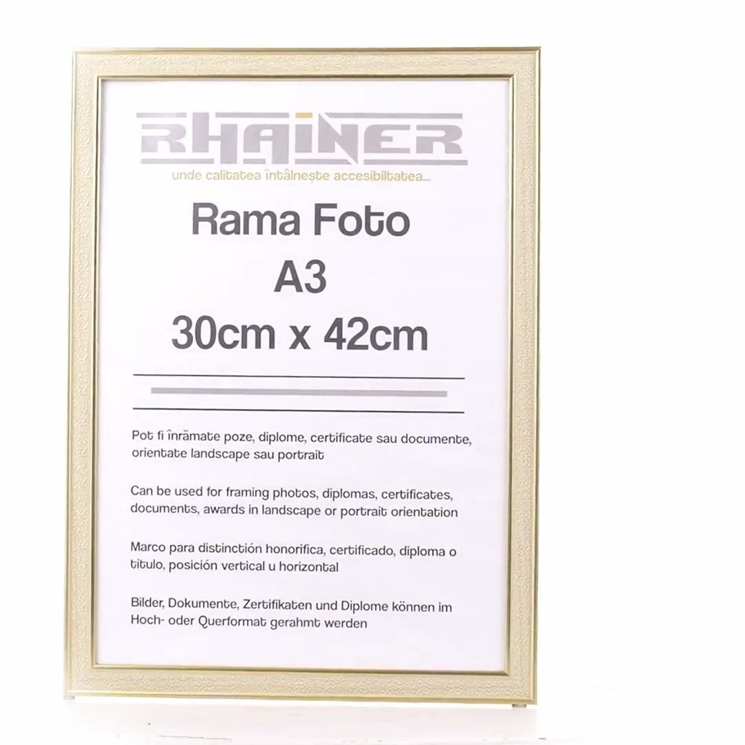 Porto golden photo frame A3