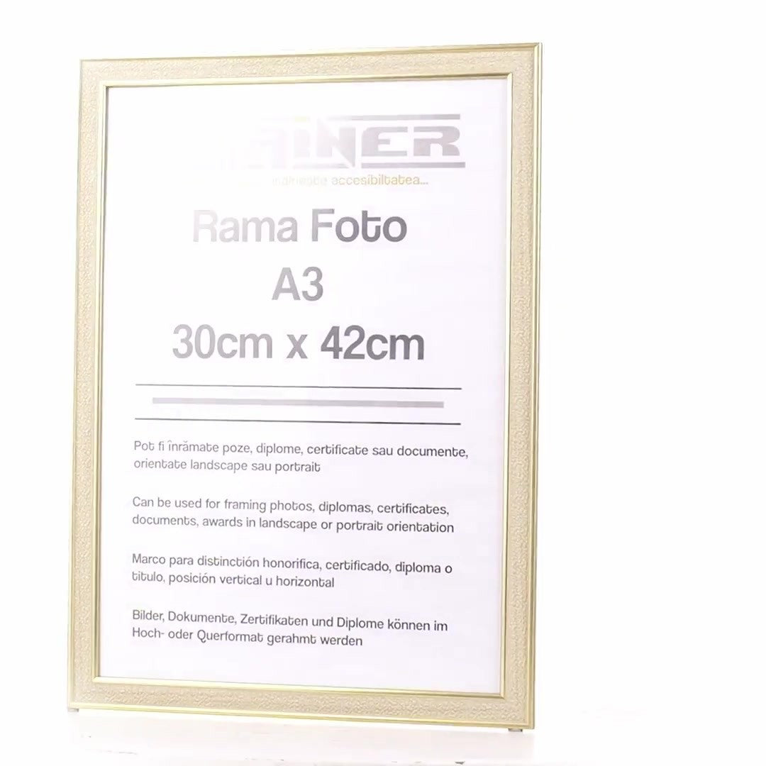 Porto golden photo frame A3