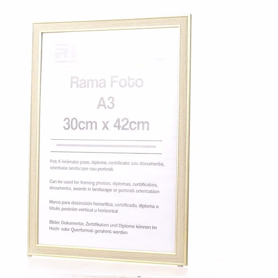 Porto golden photo frame A3