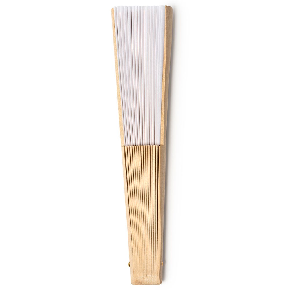 Fan made of wood and recycled RPET material
