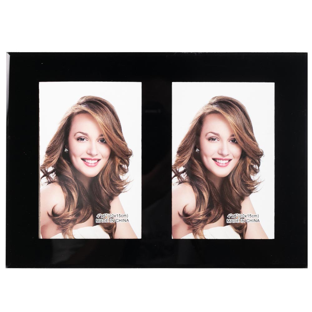 Cordoba double glass photo frame black 10x15