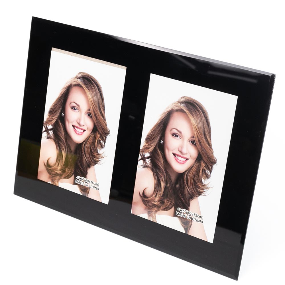 Cordoba double glass photo frame black 10x15