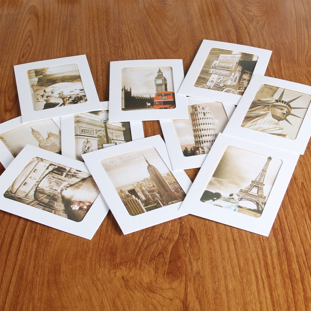 Set rame foto ghirlanda alb