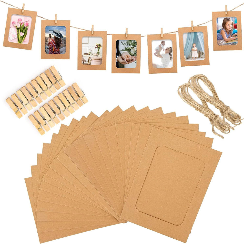 Set rame foto ghirlanda maro