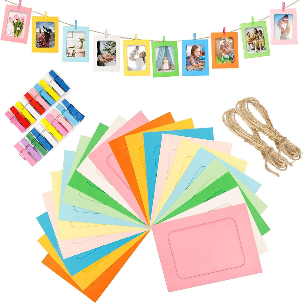 Set rame foto ghirlanda multicolor