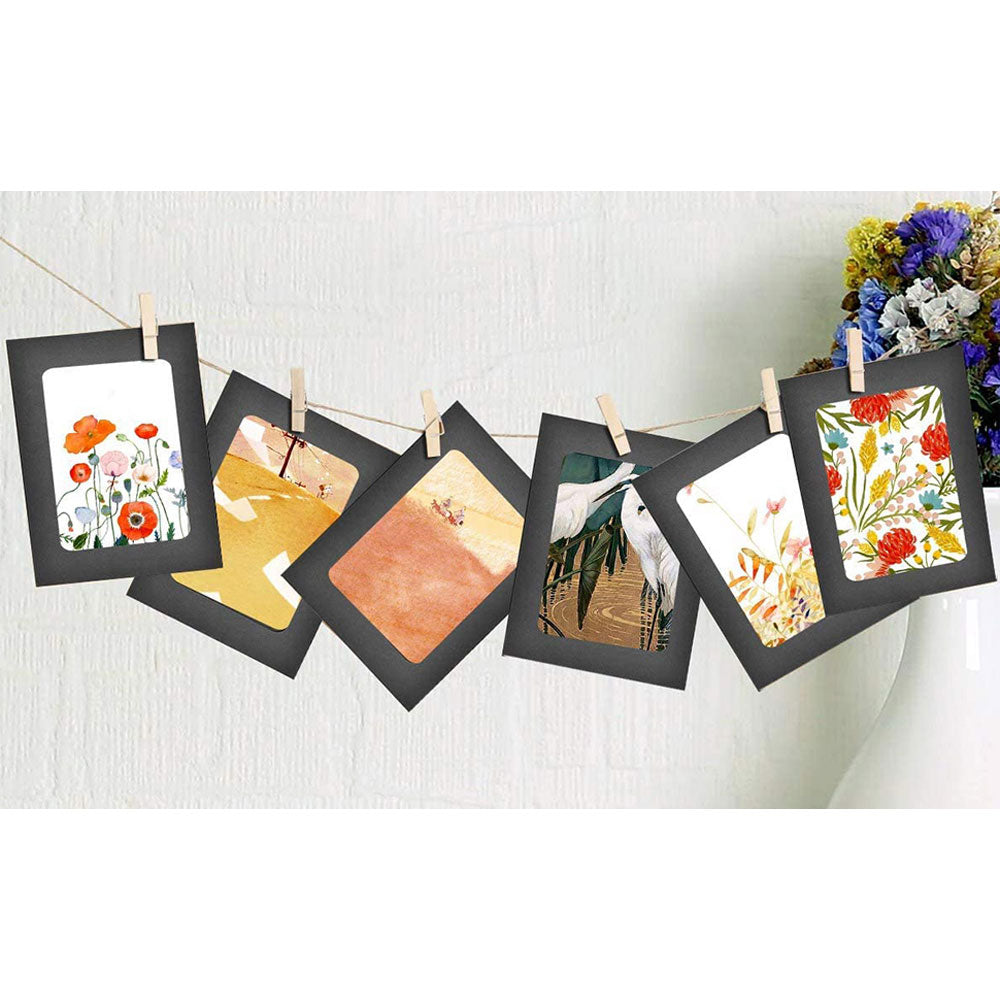 Set rame foto ghirlanda negru