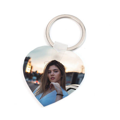 Breloc sublimabil din plastic inima SW650103 - Green Print