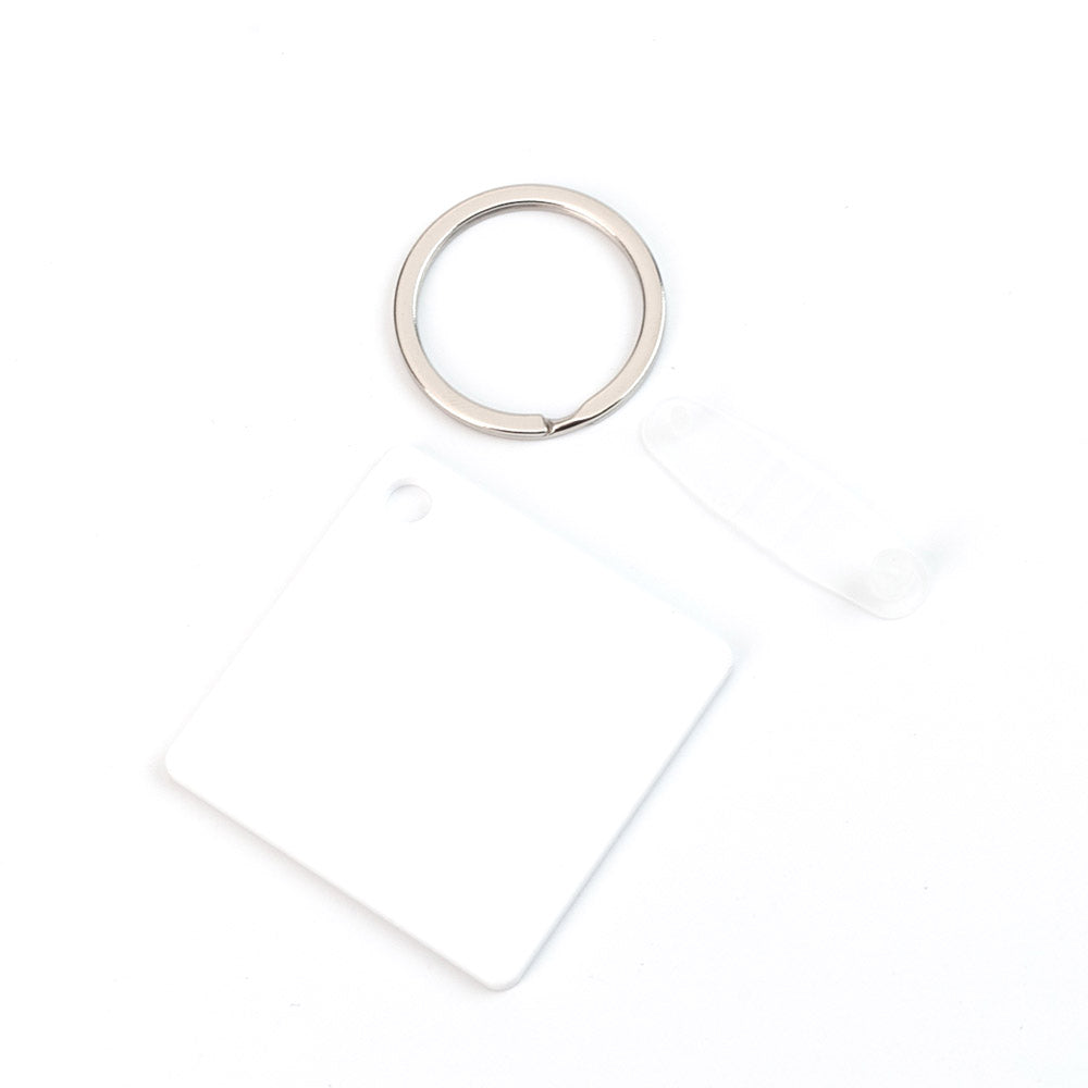 Breloc sublimabil din plastic patrat