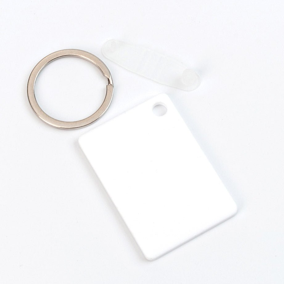 Breloc sublimabil din plastic dreptunghi SW650104 - Green Print