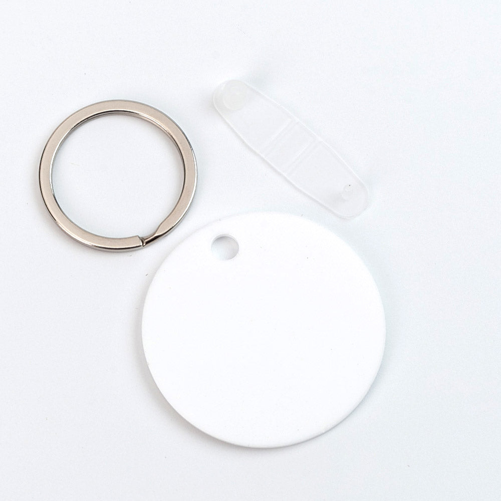 Breloc sublimabil din plastic rotund