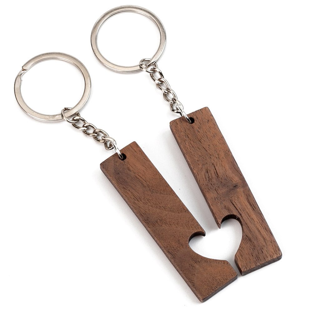 Set 2 brelocuri gravabile inima cuplu SL355355 - Green Print