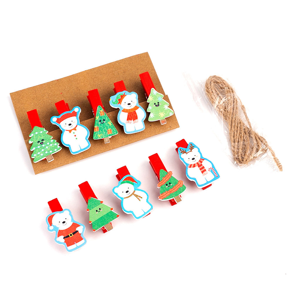 Mini clesti decorativi CRACIUN2 - set 10 buc