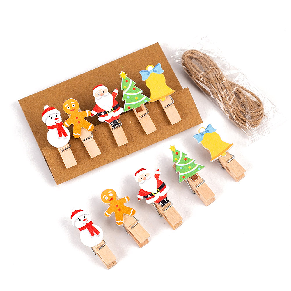 Mini clesti decorativi CRACIUN3 - set 10 buc