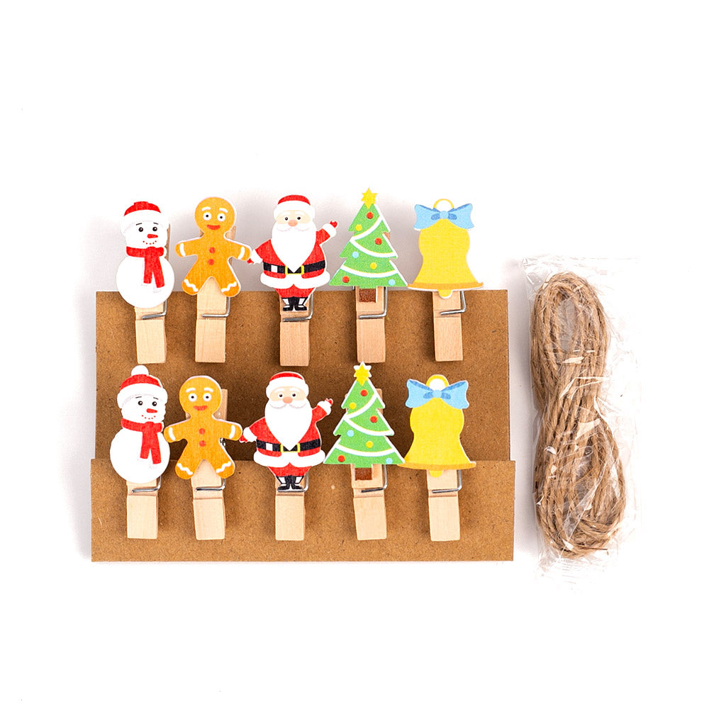 Mini clesti decorativi CRACIUN3 - set 10 buc