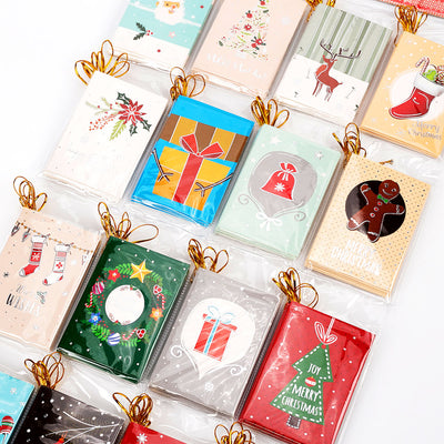 Mini felicitari 9x6 modele CRACIUN1 - set 128 buc