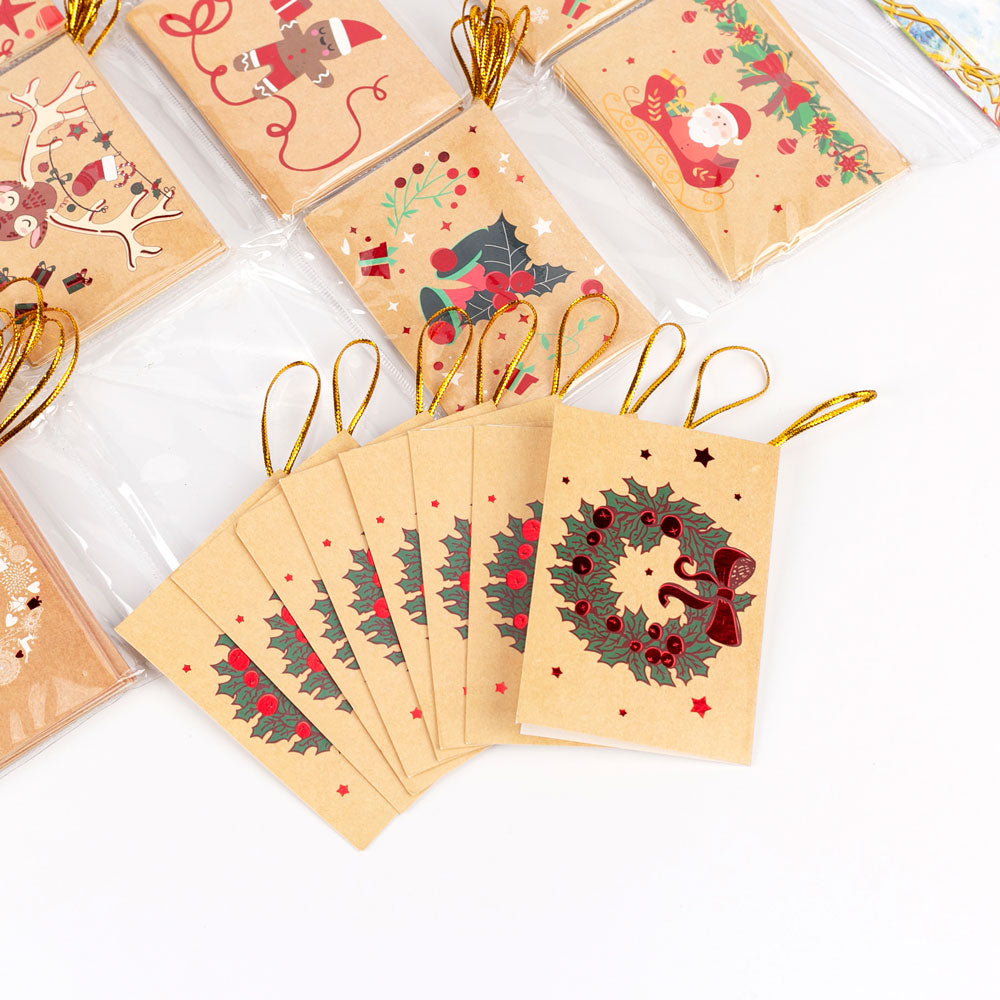 Mini felicitari 6x9 modele CRACIUN2 - set 120 buc