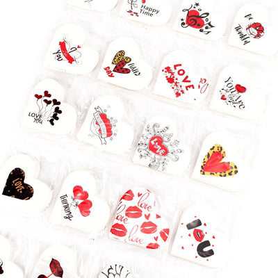 Mini felicitari inima modele LOVE3 - set 140 buc XCC3057 - Green Print