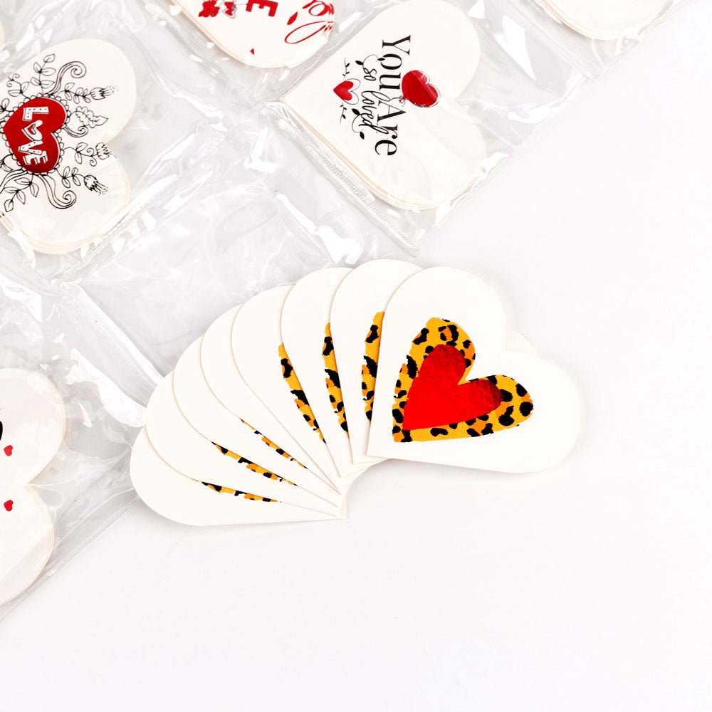 Mini felicitari inima modele LOVE3 - set 140 buc