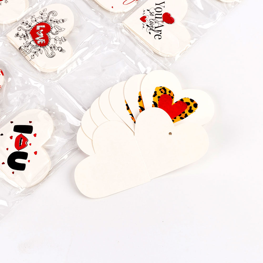 Mini felicitari inima modele LOVE3 - set 140 buc