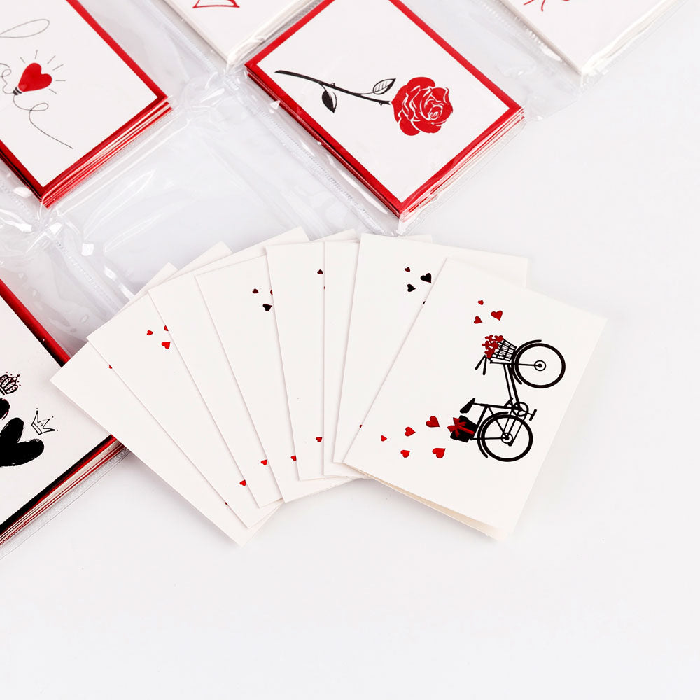 Mini felicitari 6x9 modele LOVE2 - set 120 buc