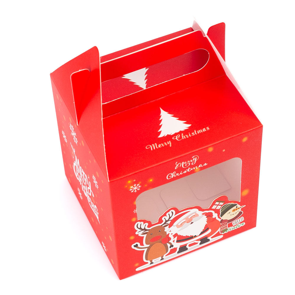 Cutie cani 3D Merry Christmas rosu