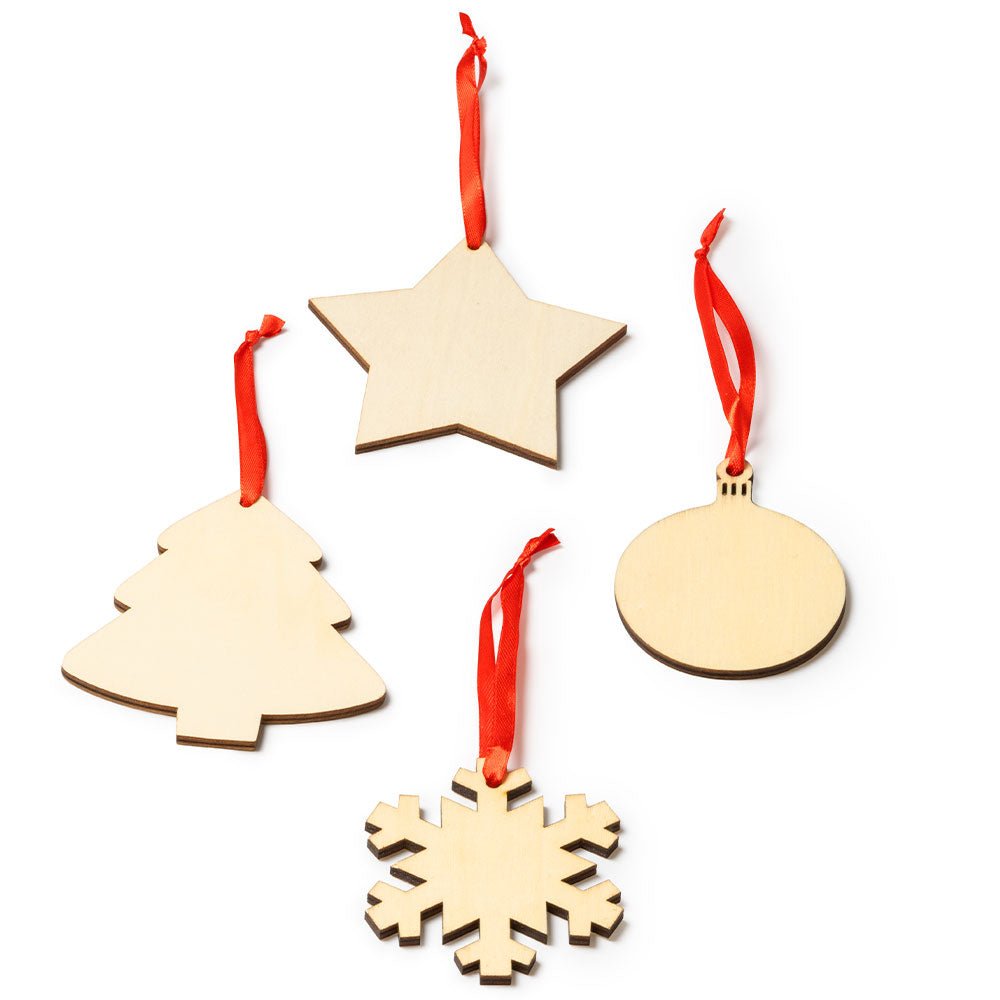 Ornament de brad din lemn cu snur rosu GLOB XM1305S1510 - Green Print