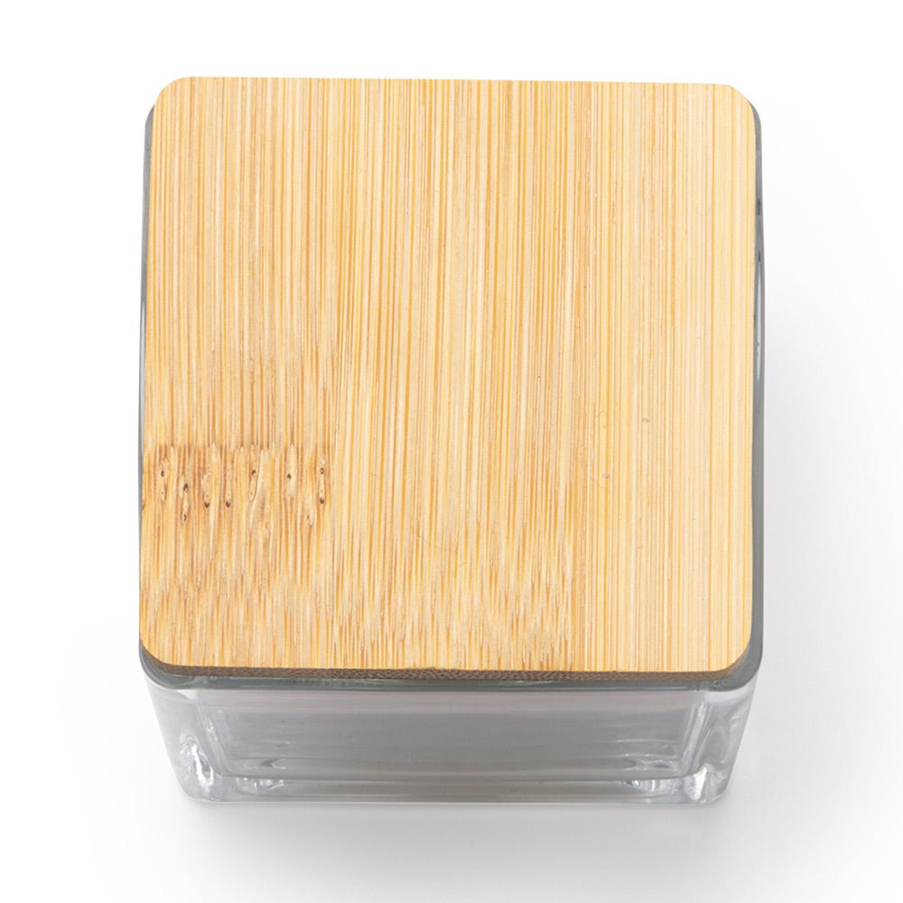 Lumanare patrata parfumata cu capac de lemn VL1171S101 - Green Print