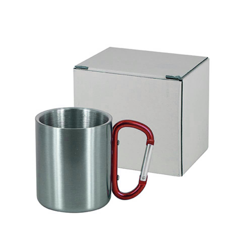 Cana metal inox sublimabila cu maner albastru