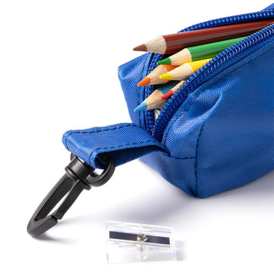 Mini penar textil + creioane colorate ET1101S101 - Green Print